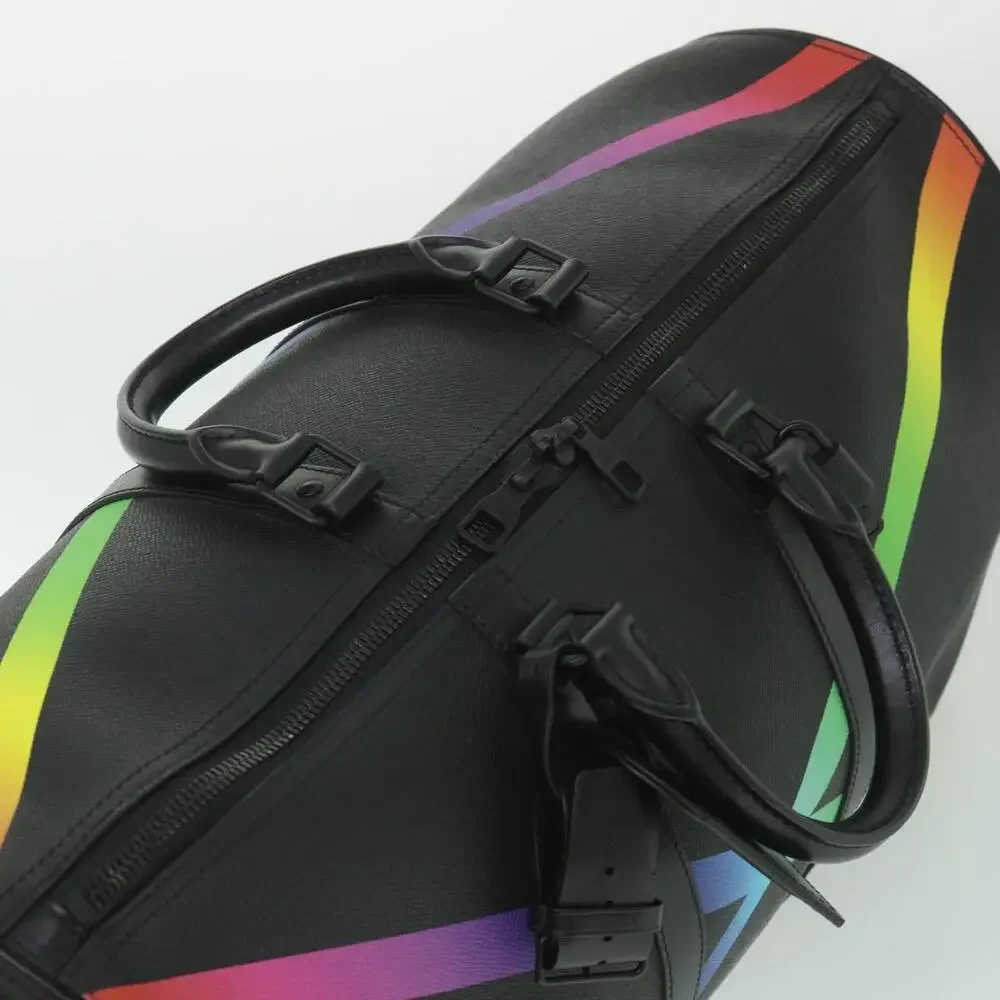 LOUIS VUITTON Taiga Rainbow Keepall Bandouliere 50 Boston Bag M30345